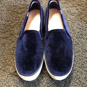 Keds velvet platform sneakers